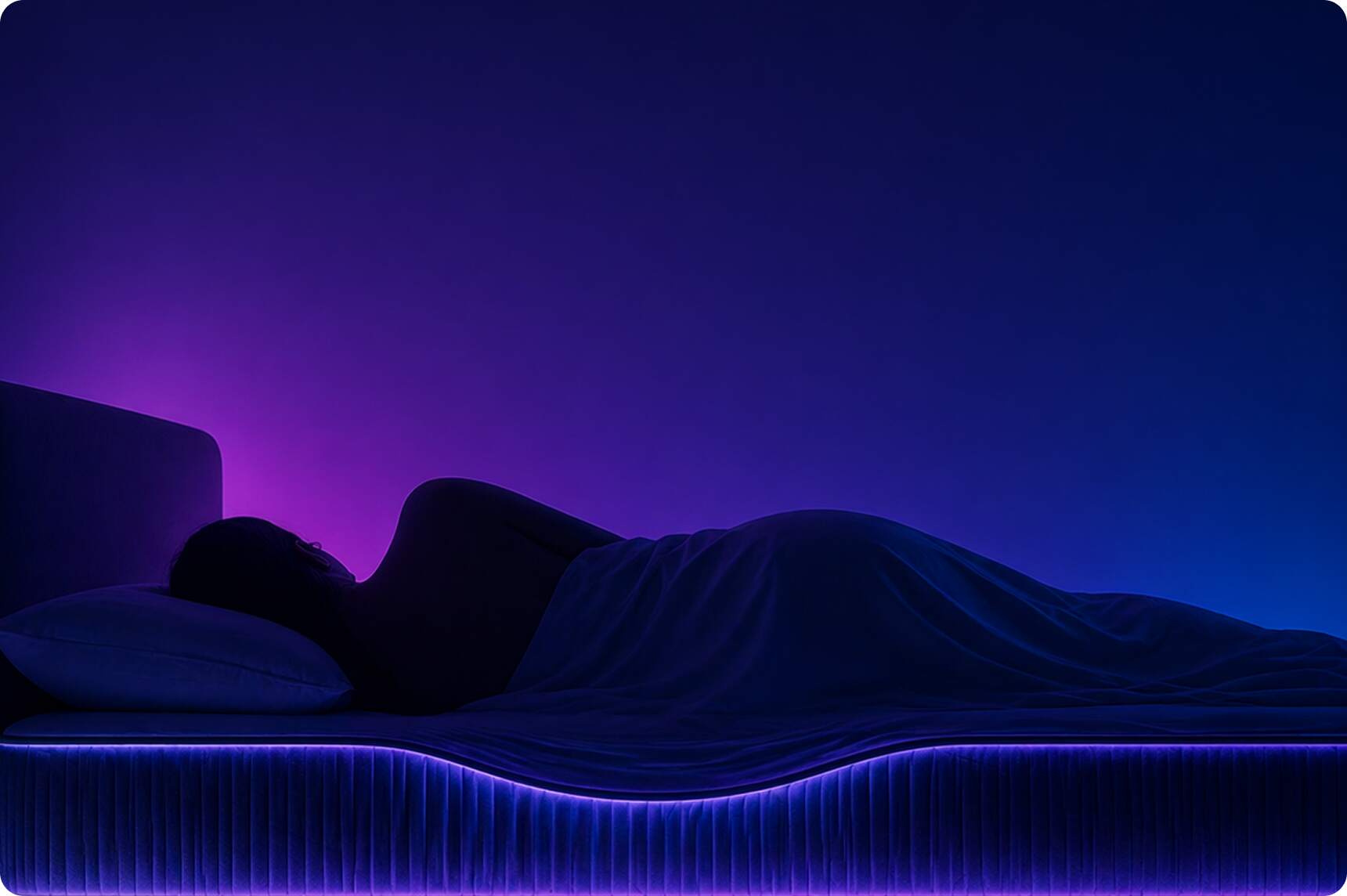 Schlafende Person im Restflow Bett